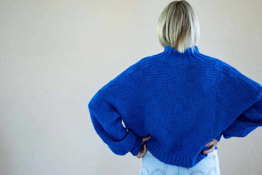 Basket Weave Cardigan | Azul