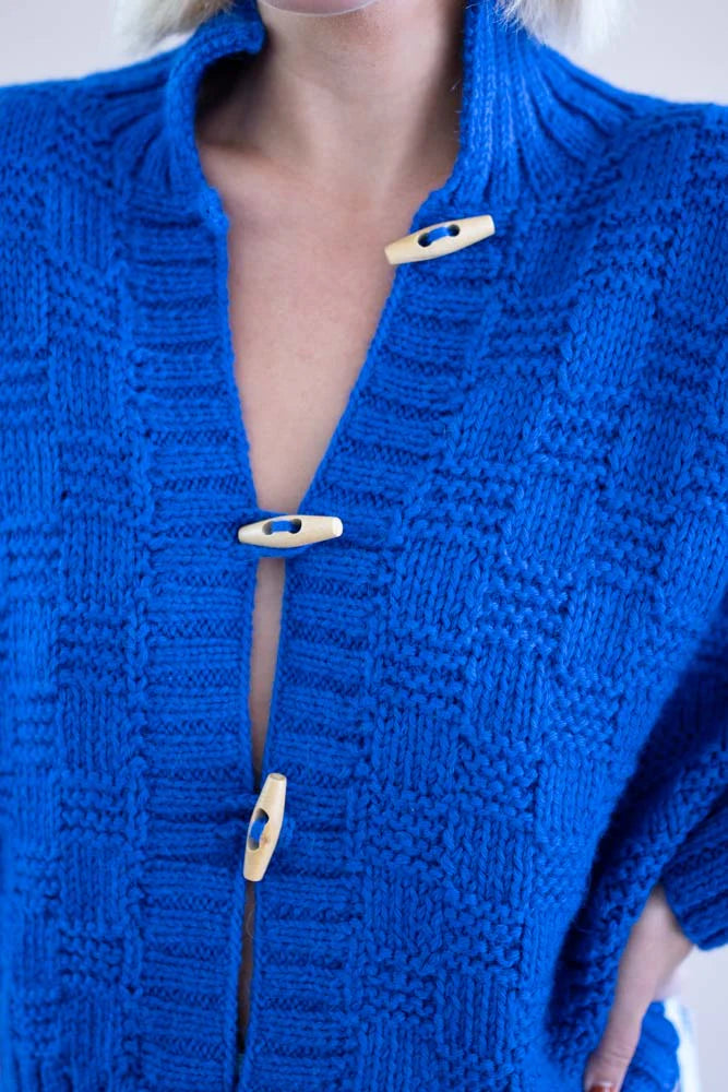 Basket Weave Cardigan | Azul