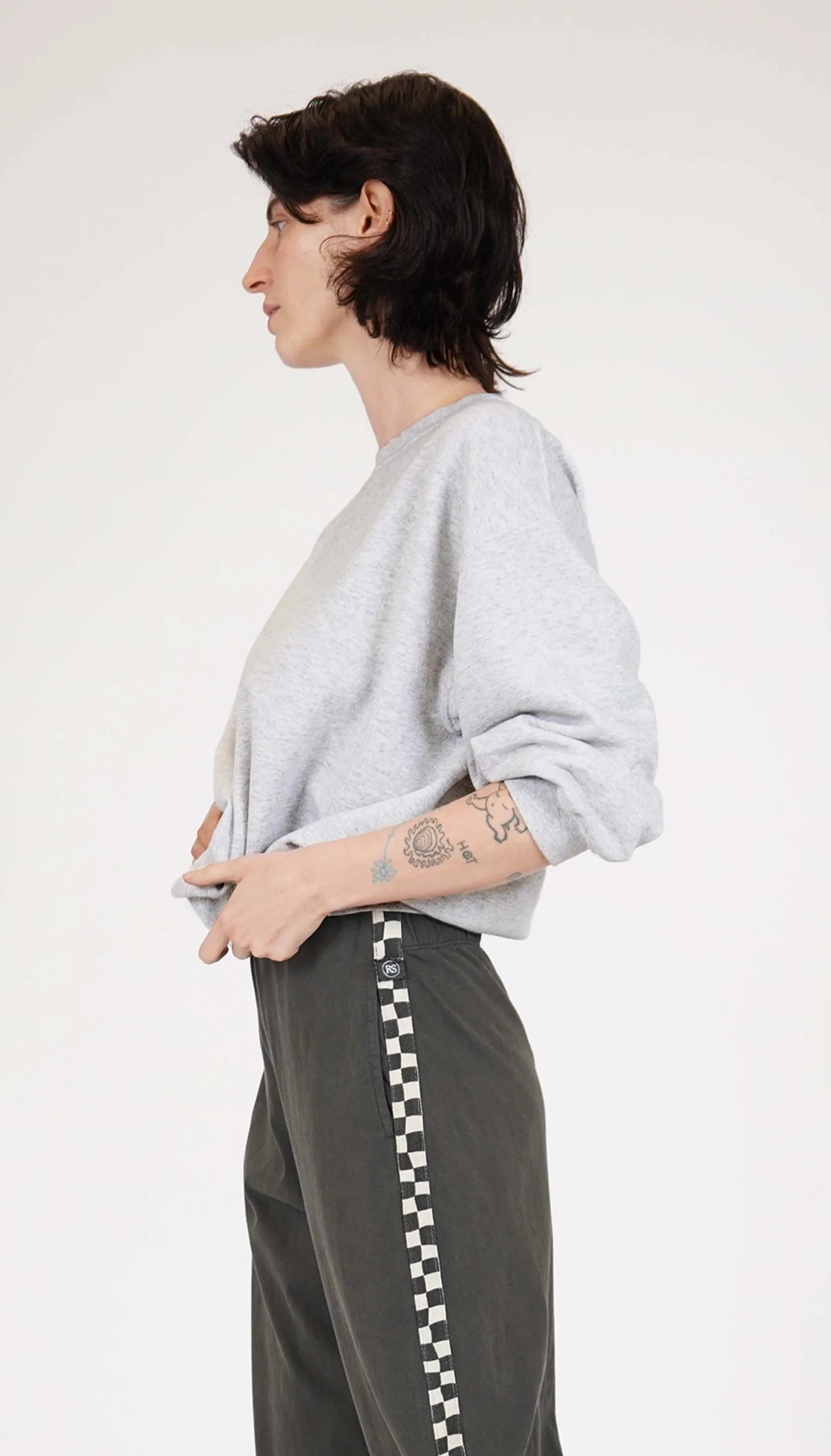 Studio Puff Shorty Sweatshirt | Ash